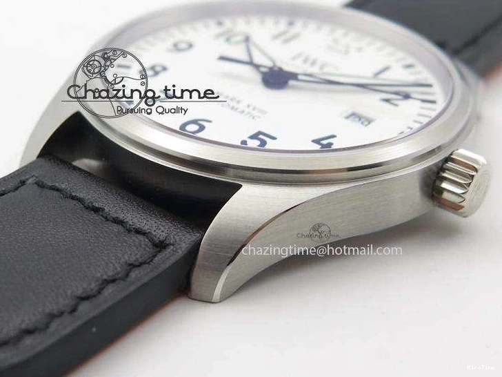 MIROTIME 0825 Fashionable Mark XVIII IW327002 V6F Best Edition White Dial On Black Leather Strap A 7312